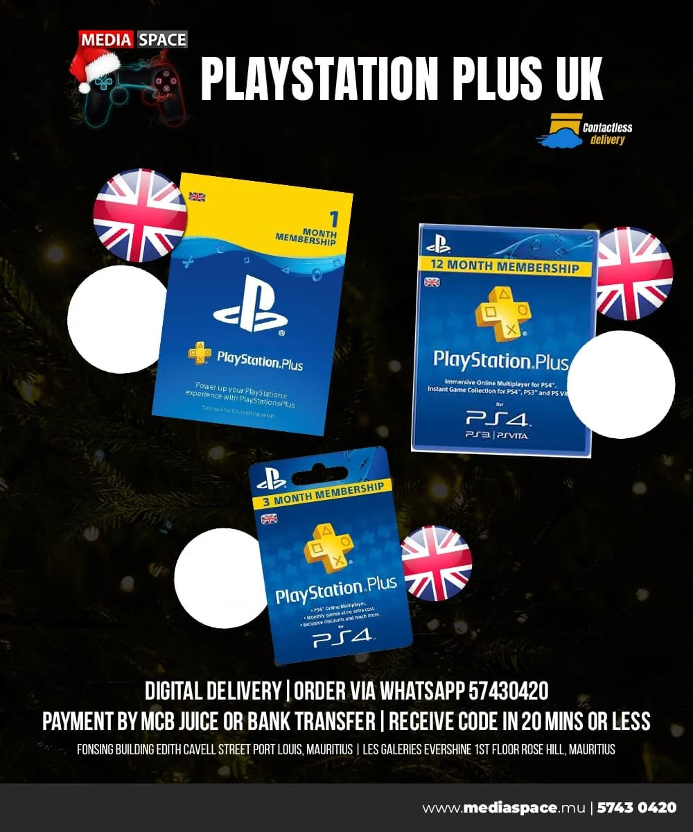 PlayStation Plus Subscription UK 1month 3months 1year - MediaSpace