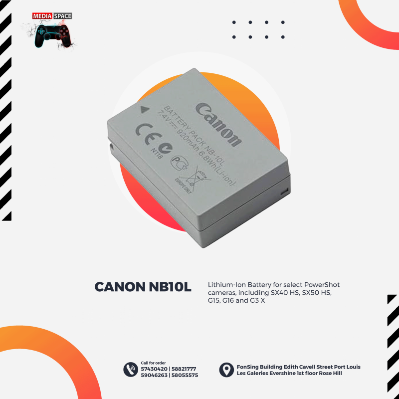 DSTE 2 Batterie NB-10L / NB-10LH Compatibili Canon PowerShot G1X, G15, G16, SX40 HS, SX50 HS, SX60 HS