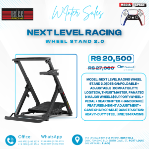 Next Level Racing Wheel Stand 2.0. Steering wheel