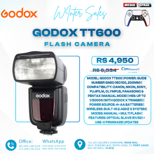 Godox TT600 Camera Flash Speedlite Master Slave Off GN60 Built-in 2.4G Wireless X System Transmission Compatible for Canon, Nikon, Pentax, Olympus, Fuji and Other DSLR Camera