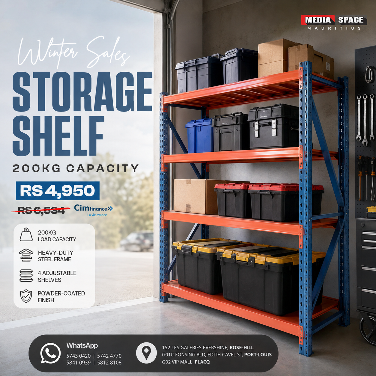 STORAGE SHELF 200KG - Image 2