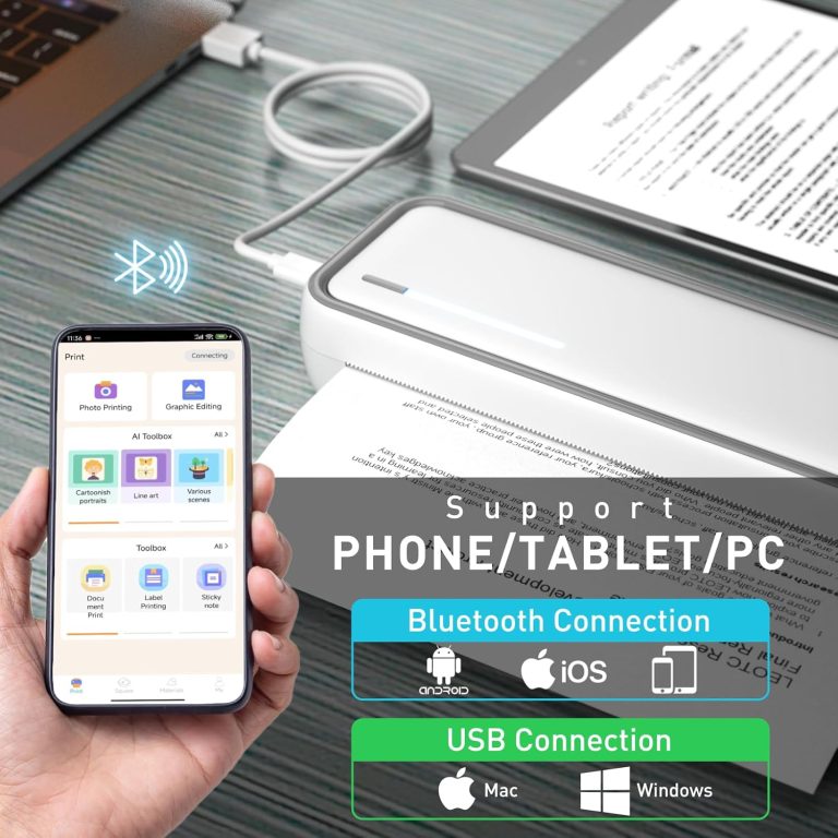 X9 Mobile Printer Thermal Printer A4, Portable Printer for Mobile Phone ...