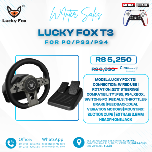 Lucky Fox T3 Racing Wheel LF-RW10 for NS , PC , PS4 and XBox