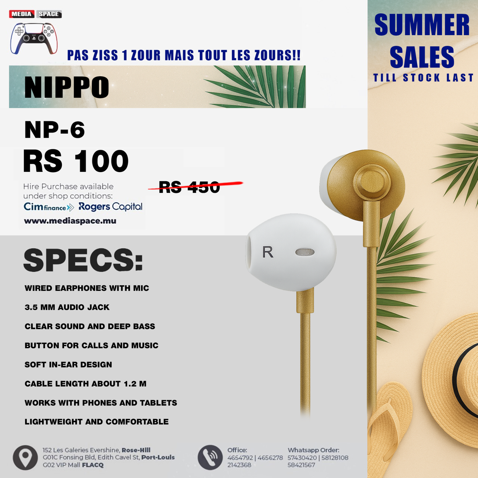 Nippo NP6 Wired Earphone - MediaSpace