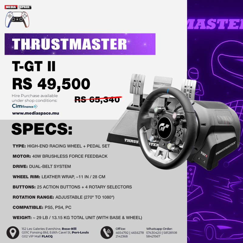 Thrustmaster T-GT II - Official Gran Turismo Licensed Racing Wheel ...