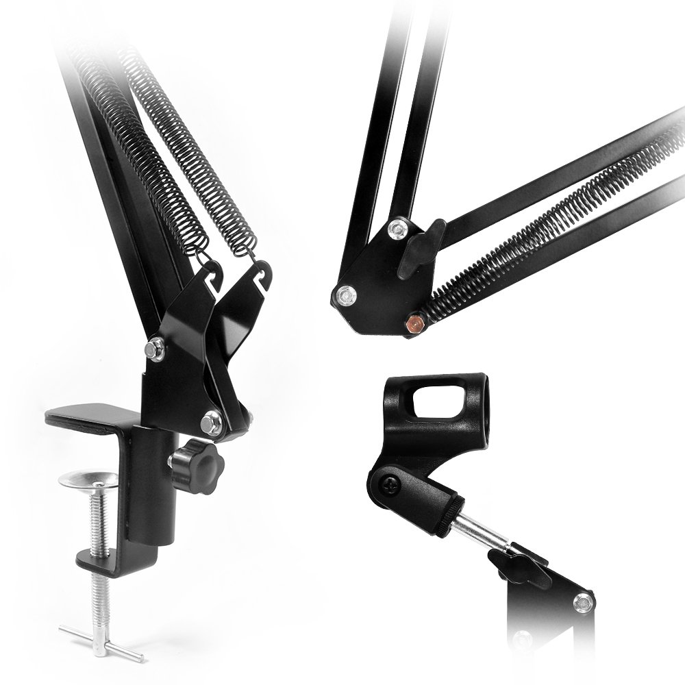 Clapbox CB-29 Professional Recording Microphone Stand Black Boom Suspension Scissor Arm - Image 2