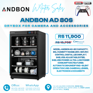AndBon 80S electronic humidity box led drying oven storage slr lens storage moisture resistant camera drying storage-AD-80HS Cabinet
