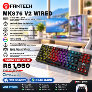 FANTECH MK876 V2 ATOM87 RGB MECHANICAL KEYBOARD SUMI EDITION - BLACK