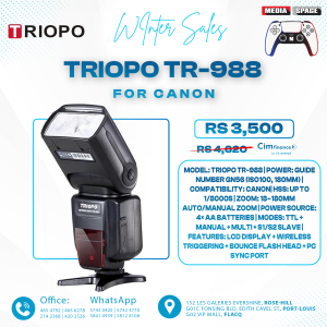 Triopo TR-988 High Speed Sync Professional Camera Flash Speedlite 1/8000 HSS E-TTL I-TTL GN58 Flash Speedlight for Canon