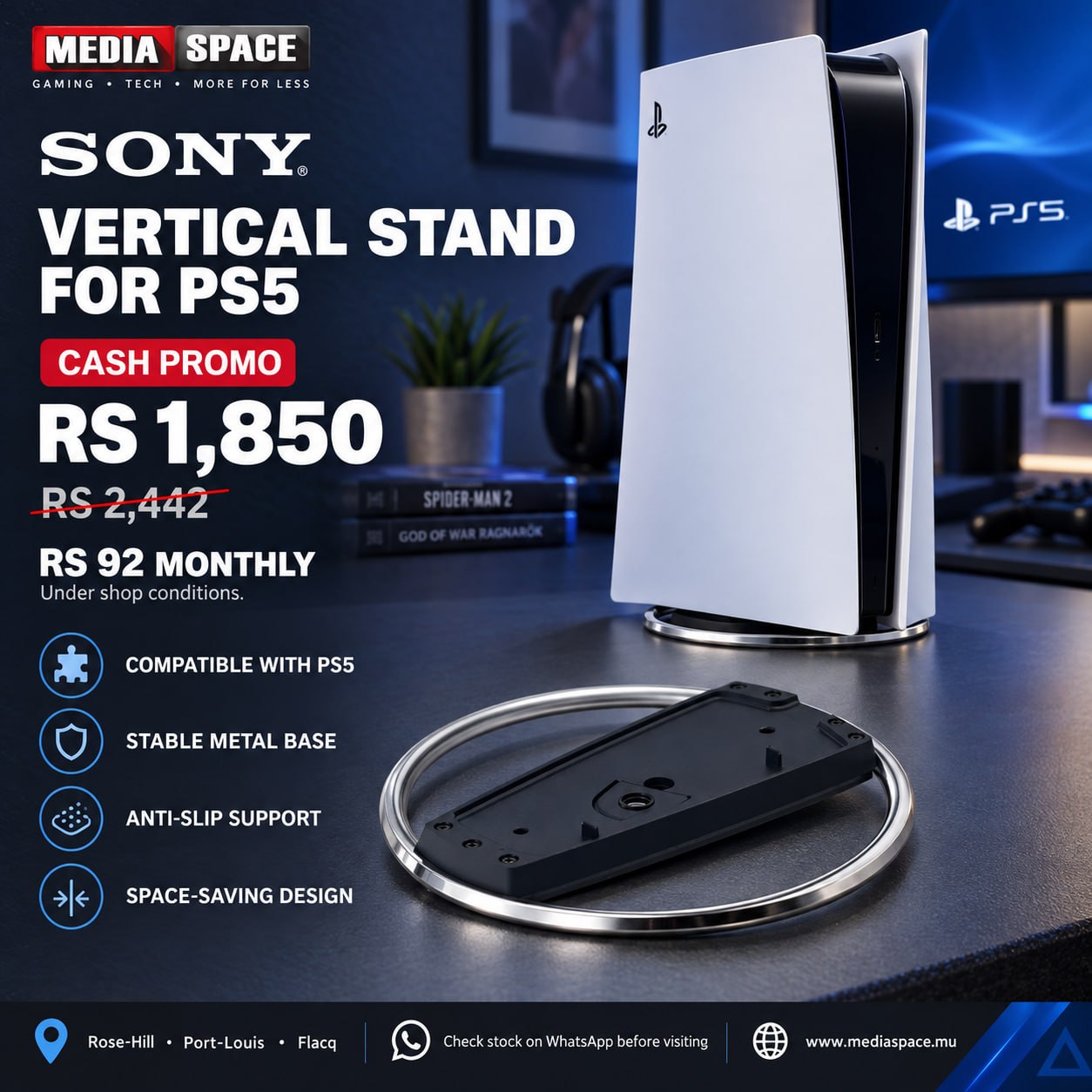 Vertical Stand for PS5® Consoles - Image 2