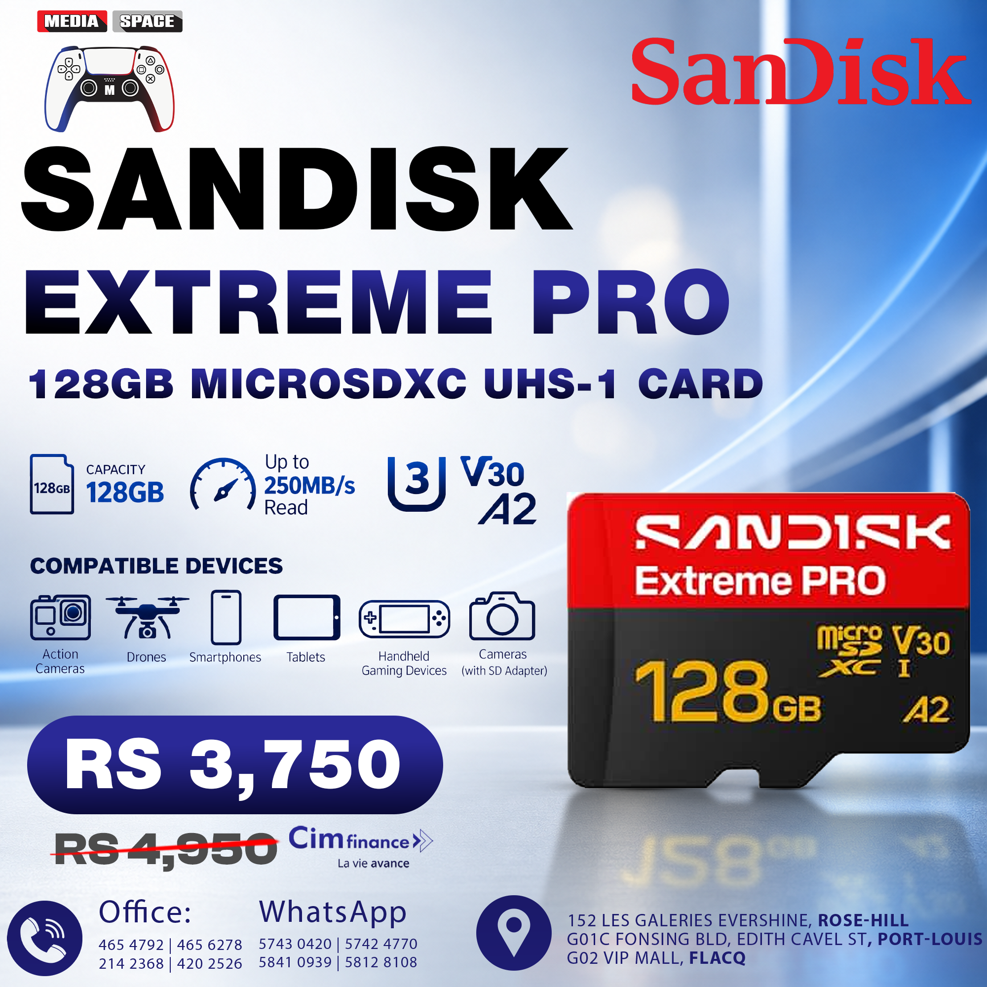 SanDisk Extreme Pro Flash 128GB Card Micro SD Card SDXC UHS-I 512GB 256GB 64GB U3 V30 TF Card Memory Adapter for Camera DJI - Image 5