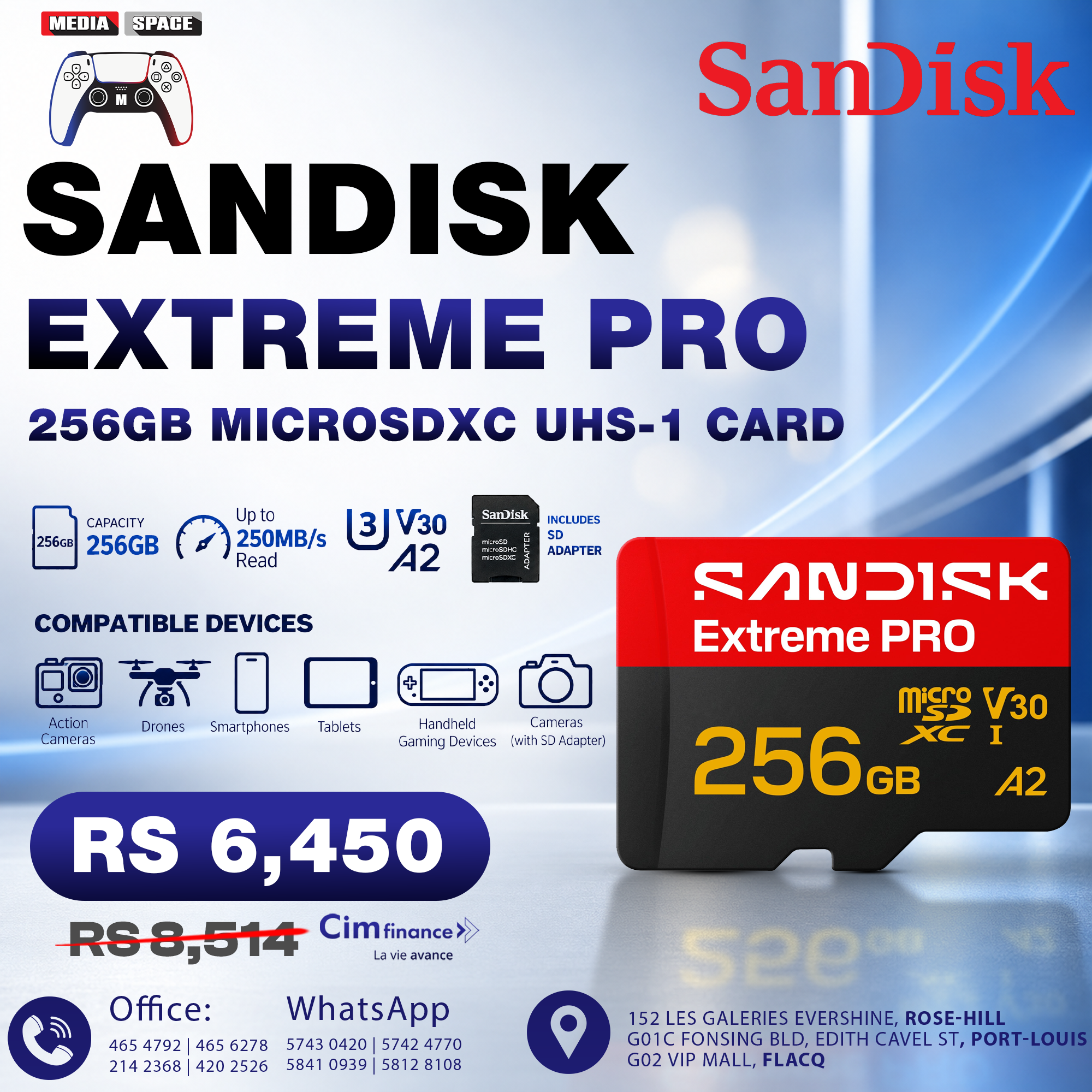 SanDisk Extreme Pro Flash 128GB Card Micro SD Card SDXC UHS-I 512GB 256GB 64GB U3 V30 TF Card Memory Adapter for Camera DJI - Image 2