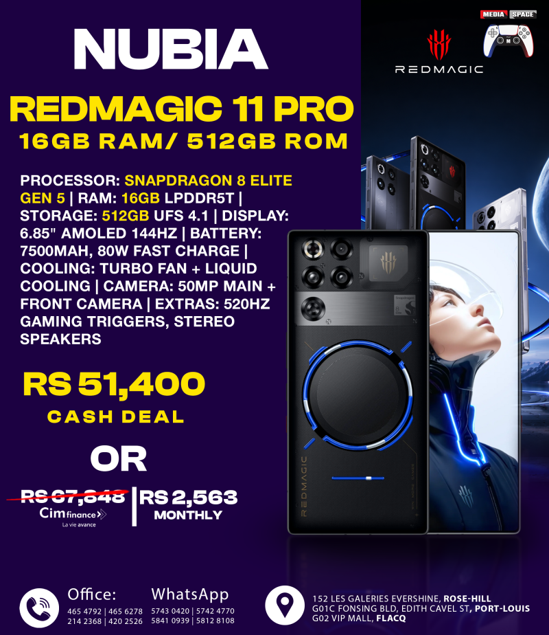 ZTE RedMagic 11 Pro, 16GB/512GB - NIGHTFREEZE (Global) - MediaSpace