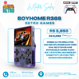BOYHOM R36S Retro Handheld Video Game Console Linux System 3.5 Inch IPS Screen