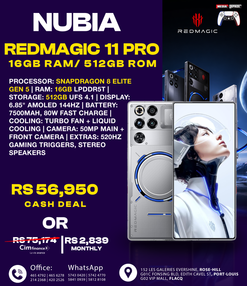 ZTE RedMagic 11 Pro, 16GB/512GB - NIGHTFREEZE (Global) - MediaSpace