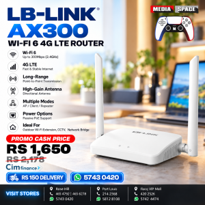 LB-LINK CPE300M  AX300 Wi-Fi 6 4G CPE Router EU band 300Mbps 2 x 5dbi Antenna LTE Cat4 for Home Game Travel sim card