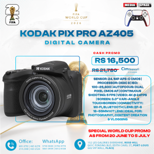 KODAK PIXPRO AZ405-BK 20MP Digital Camera 40X Optical Zoom 24mm Wide Angle Lens Optical Image Stabilization 1080P Full HD Video 3" LCD Vlogging Camera (Black)