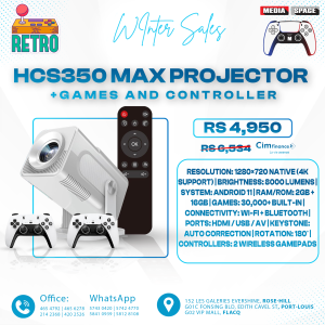 HCS 350 Max Gaming Projector (Smart TV + Android Stick) - HCS350