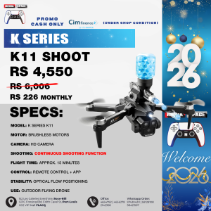 K11 Max Aerial Photography Drone with Water Bomb Launcher | 4K Triple HD Cameras | Brushless Motor | Optical Flow Positioning | Gesture Control | Real-Time HD Transmission