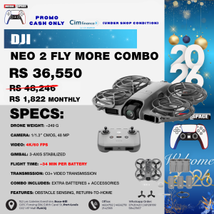 DJI Neo 2 Fly More Combo (Drone Only), 4K Drone With Camera, Palm Takeoff & Landing, Gesture Control, ActiveTrack, Omnidirectional Obstacle Sensing, 3 Batteries