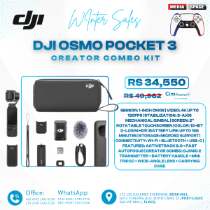 DJI Osmo Pocket 3 Creator Combo Pocket Sized 3-Axis Stabilized Handheld Camera HDR Video Stereo Recording