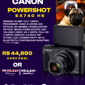 Canon PowerShot SX740 HS Camera with 40x Optical Zoom and 20.3 Megapixel CMOS Sensor