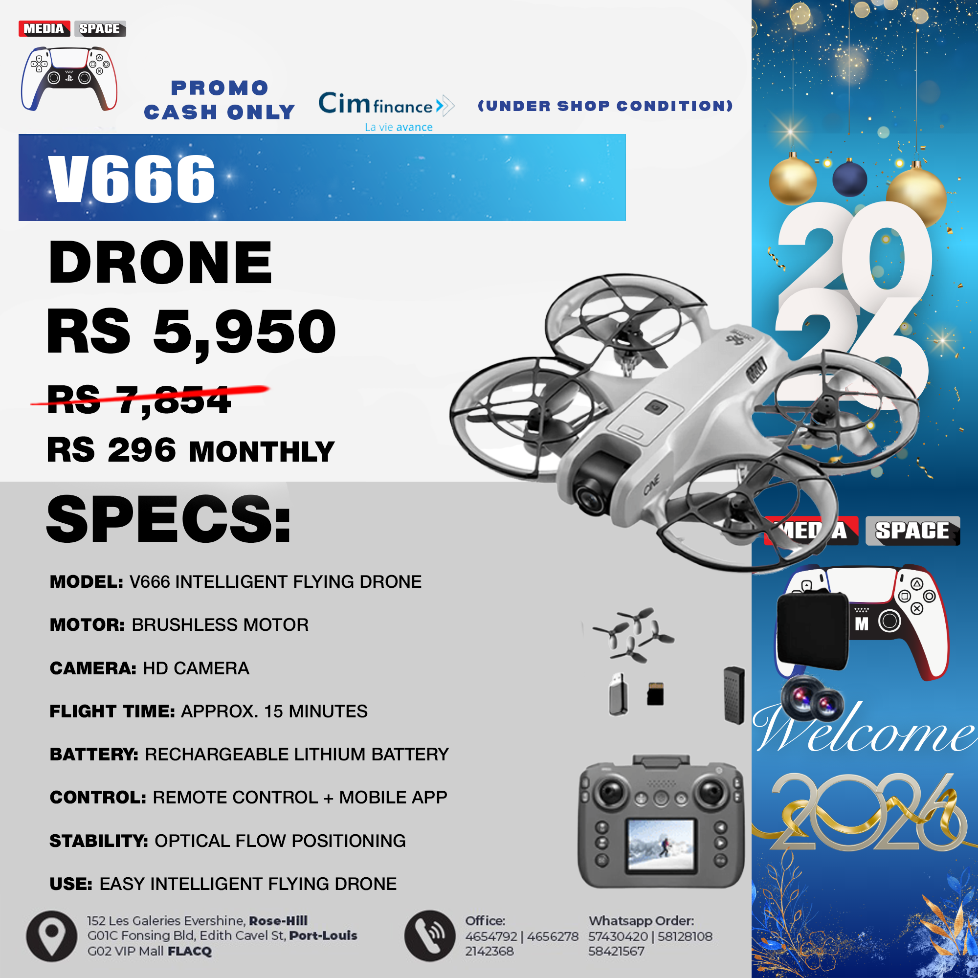 Xiaomi Mijia MINI V666 Drone 4K Professional WIFI 5G Dron Obstacle Avoidance Brushless Altitude Headless Mode RC Quadcopter Toys