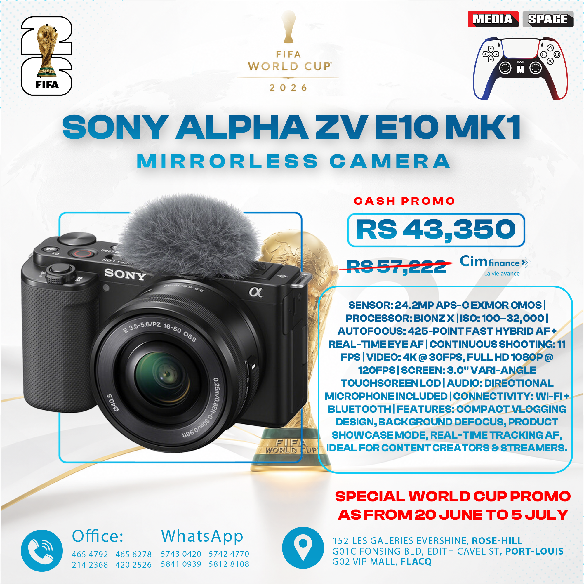 Sony Alpha ZV-E10 zve10 E-Mount Mirrorless Camera Vlog Camera Digital Compact Camera With 16-50mm Lens Professional E10 In Stock