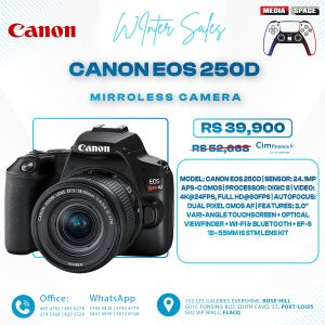 Canon Camera EOS 250D Rebel SL3 200D II DSLR Digital Camera Fotografica Profesional With EF-S 18-55mm Lens (NEW)