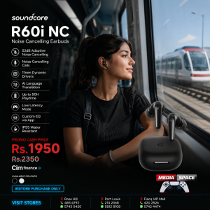 SoundCore R60i NC, 6-Mics, Real-Time (ANC) Adaptive Noise Cancelling, Hi-Res Sound, Wireless Bluetooth Earbuds, Translation Earbuds, 50H Playtime