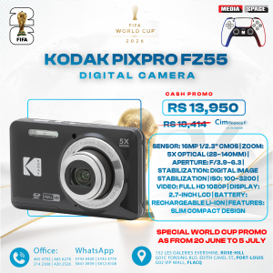 KODAK PIXPRO FZ55-RD 16MP Digital Camera 5X Optical Zoom 28mm Wide Angle 1080P Full HD Video 2.7" LCD Vlogging Camera