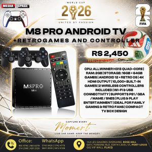 M8 Pro Mini Game TV Box 4K HD 10000 Retro Games H313 Android 12 WiFi Video Game Console Dual System Media Player With Joystick