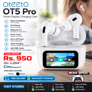 Oteeto OT5 Pro Wireless Eabuds With Smart Diplay Hi-Fi Sound Quality and Noise Cancellation Designed For iPhones and iPads
