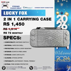 Lucky Fox 2 in 1 Carrying Case for Nintendo Switch 2 - Grey [N032]