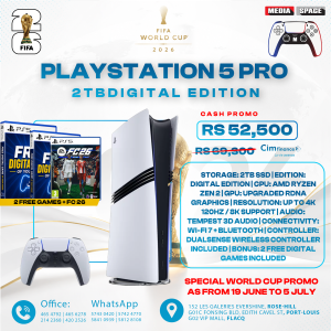 Sony PlayStation 5 PRO digital version (WITH 2 FREE DIGITAL GAMES)