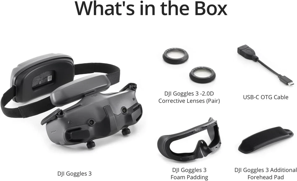 DJI Goggles 3, FPV Goggles with Stunning Micro-OLED Screens, Immersive Flight Experience, O4 HD Video Transmission, Adjustable Diopters, Wireless Streaming, Drone Goggles with Real View PiP - Image 2