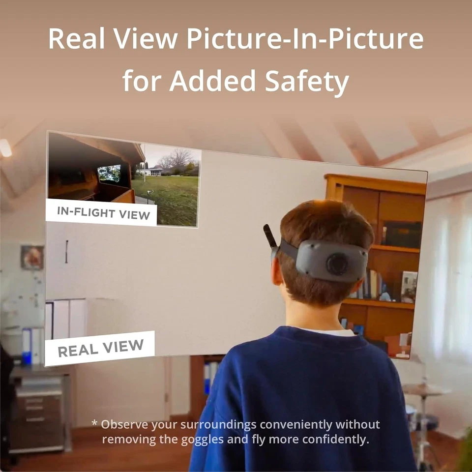 DJI Goggles 3, FPV Goggles with Stunning Micro-OLED Screens, Immersive Flight Experience, O4 HD Video Transmission, Adjustable Diopters, Wireless Streaming, Drone Goggles with Real View PiP - Image 4