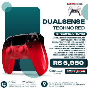PlayStation DualSense® Wireless Controller – Techno Red - For PS5, PC, MAC & Mobile