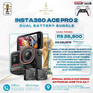 Insta360 Ace Pro 2 Dual Battery Bundle -8K Waterproof Action Camera Co-Engineered with Leica, 1/1.3" Sensor, Dual AI Chip, Leading Low Light, Superior Audio, Flip Screen & AI Editing