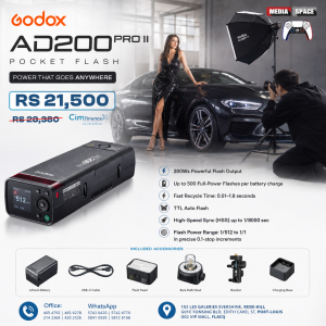 Godox AD200 Pro II Flash Strobe,HSS Pocket Camera Monolight 200Ws