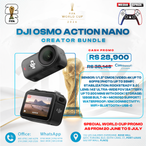 DJI Osmo Nano Standard Combo (64GB) - Small 4K/60fps Vlogging Camera with a 1/1.3″ Sensor, 143° Wide FOV Video, 200-Min Recording, Swift Content Transfer, Magnetic POV Cam 4K for Sports, Vlog