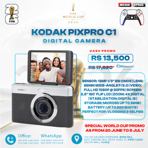 Kodak PIXPRO C1 Digital Camera, 13MP Compact Point & Shoot with 4X Digital Zoom, 26mm f/2.0 Wide Angle, 180 Degree Flip Screen, 1080p HD Video, Black