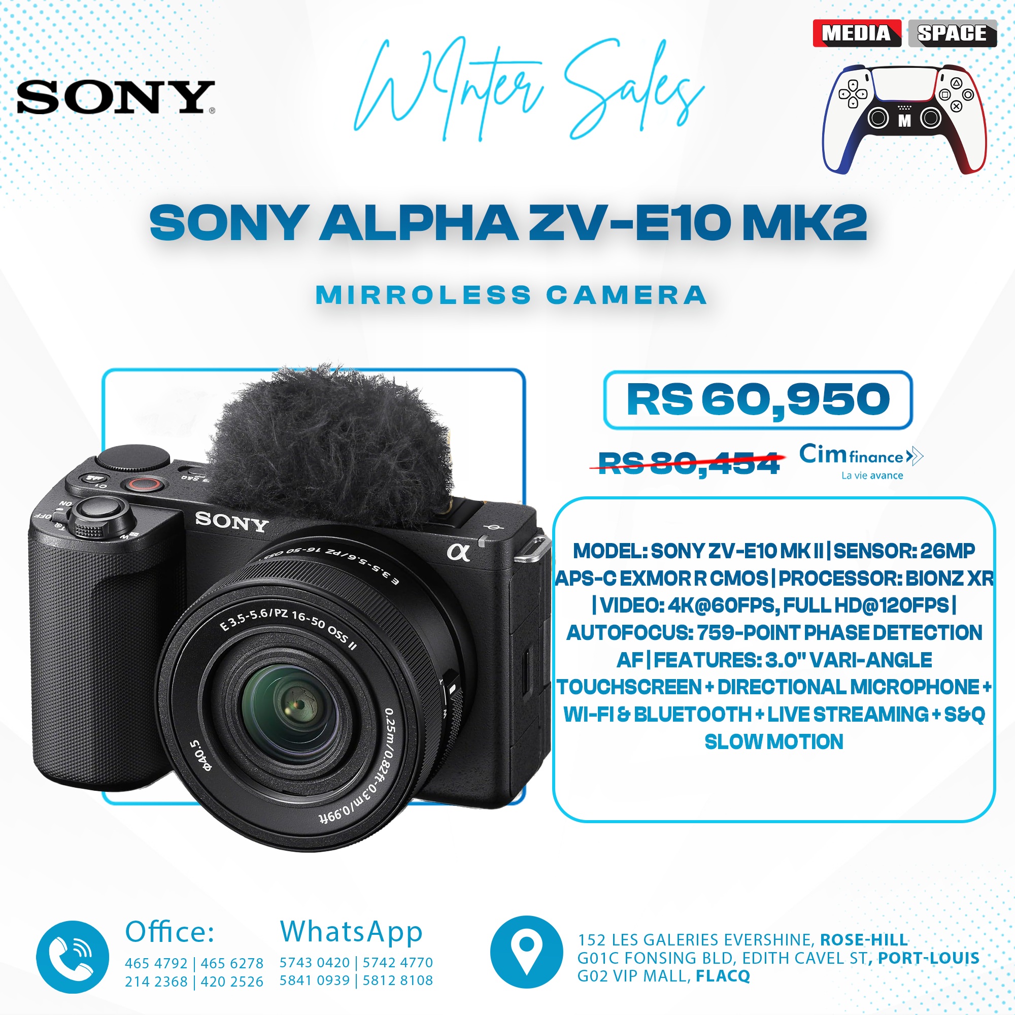 Sony ZV-E10 II Mirrorless Vlog Camera with 16-50mm Lens Kit (Black)