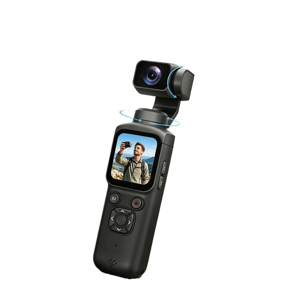 4K Pocket Camera for Vlogging,75MP Vlogging Camera with 330 Rotating Lens | WiFi,1.72" Touch Screen,Face Tracking,16GB TF Card & Tripod,Pocket Video Camera for Daily Recording - Image 8