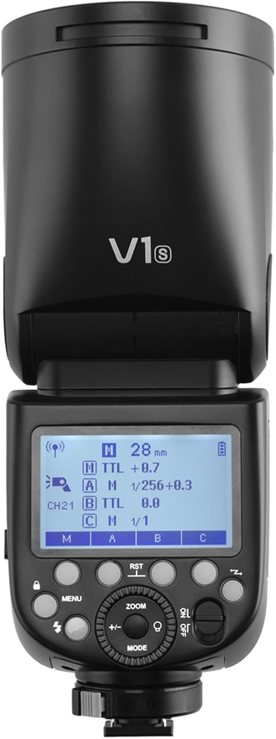 GODOX V1 V1-S Flash for Sony Cameras, 76Ws 2.4G TTL Speedlite for Sony Speedlight HSS 1/8000s, 480 Full Power Shots, Rechargeable Li-ion Battery, 1.5s Recycle Time, 10 Levels LED Modeling Lamp - Image 2