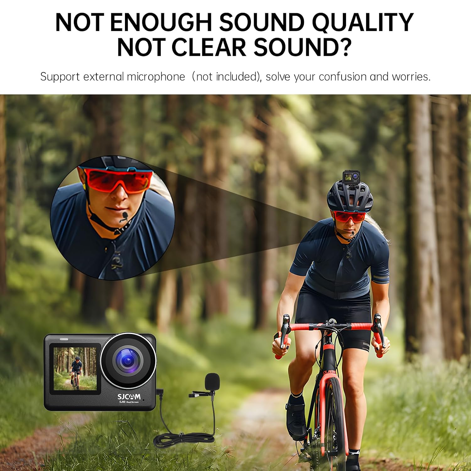 SJCAM | SJCAM SJ10 Pro Action Camera with 4K/60fps Video 6‑Axis Gyro Stabilization 5m Bare Waterproof for Sports Vlogging Cycling Skiing - Image 3