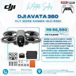 DJI Avata 360 Fly More Combo (RC 2), 360° Drone With 1-Inch 8K 360° Imaging for FPV & Aerial Filming, 360° Camera Drone With Propeller Guard. Includes RC 2 for Precise Control and Three Batterie