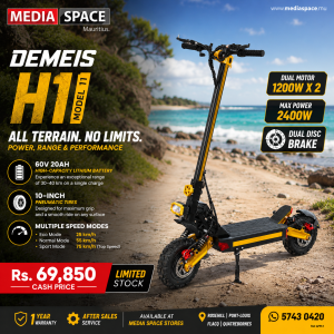 Demeis H1 model 11 electric scooter Dual motor 1200x2 dual disc brakes top speed 75km range 45km
