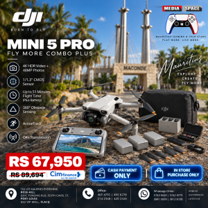DJI Mini 5 Pro Fly More Combo PLUS with DJI RC 2 Controller (with screen), Folding Drone with Camera, 1-Inch CMOS, 4K Drone for Beginners with Omnidirectional Obstacle Sensing, ActiveTrack 360°, 225° Gimbal Rotation, 3 High Capacity Batteries Bundle