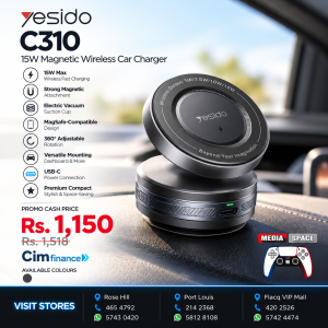 Yesido Magnet Wireless Vacuum Suction Cup Black C310